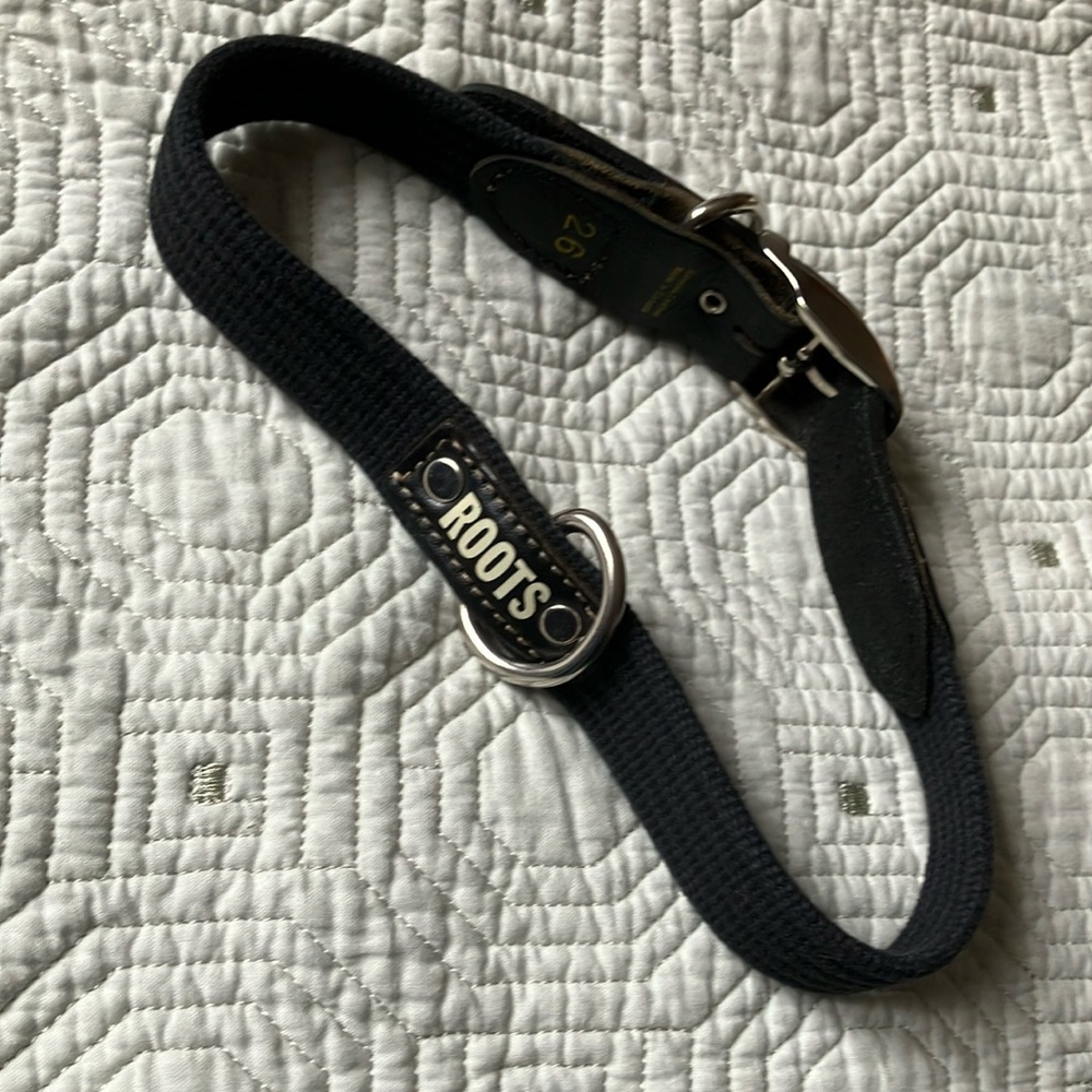 Roots Black Dog Collar